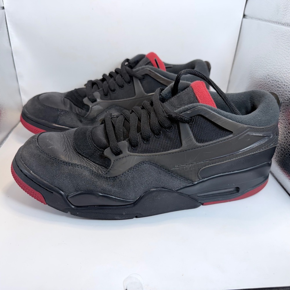 Jordan‎ 4 RM Black University Red FQ7939-060 Mens Size 12 Low Top Sneakers